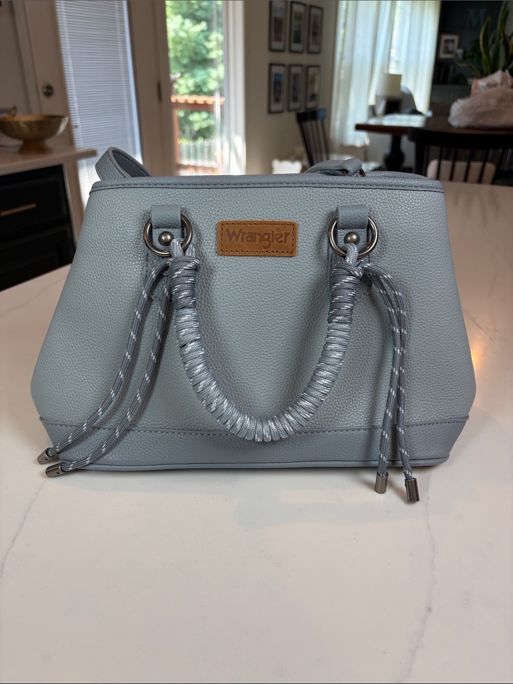 Wrangler Light Blue purse with Wrapped Handles